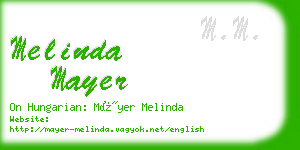 melinda mayer business card
